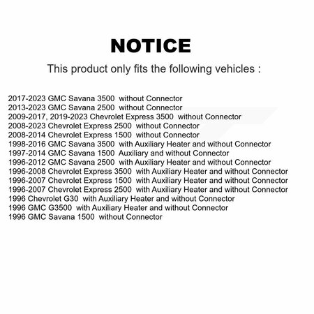 Mpulse Rear HVAC Blower Motor Resistor For Chevrolet Express 3500 2500 GMC 1500 Savana G30 SEN-2BMR0141